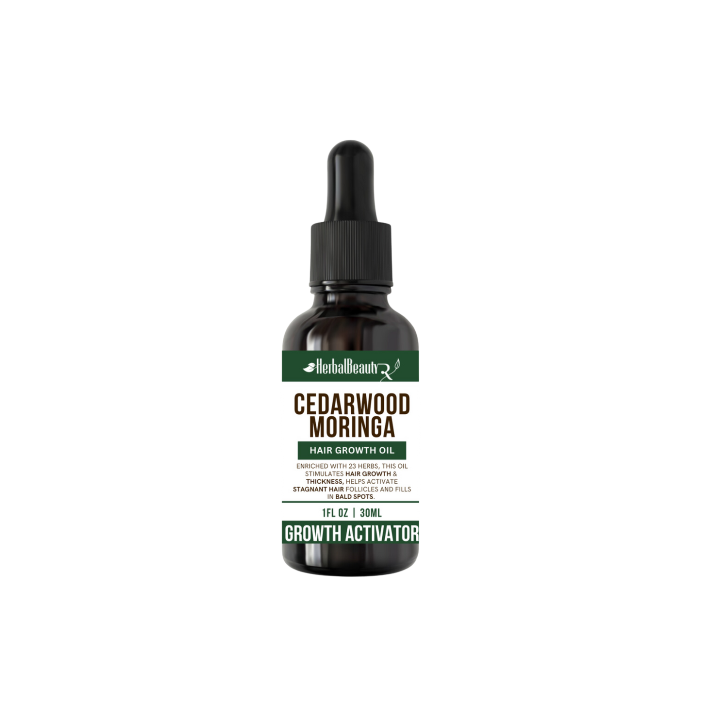 Cedarwood Moringa Hair Growth Oil herbalbeautyrx