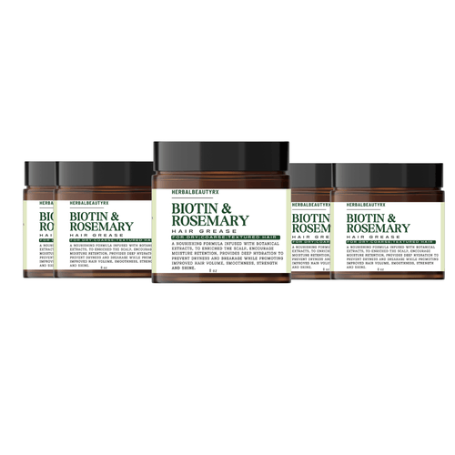 Rosemary & Biotin Hair Grease - 8 oz - 12 Pack Herbalbeautyrx