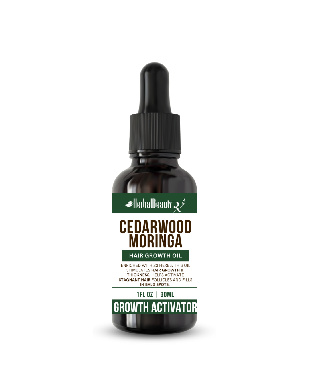 Cedarwood Moringa Hair Growth Oil herbalbeautyrx