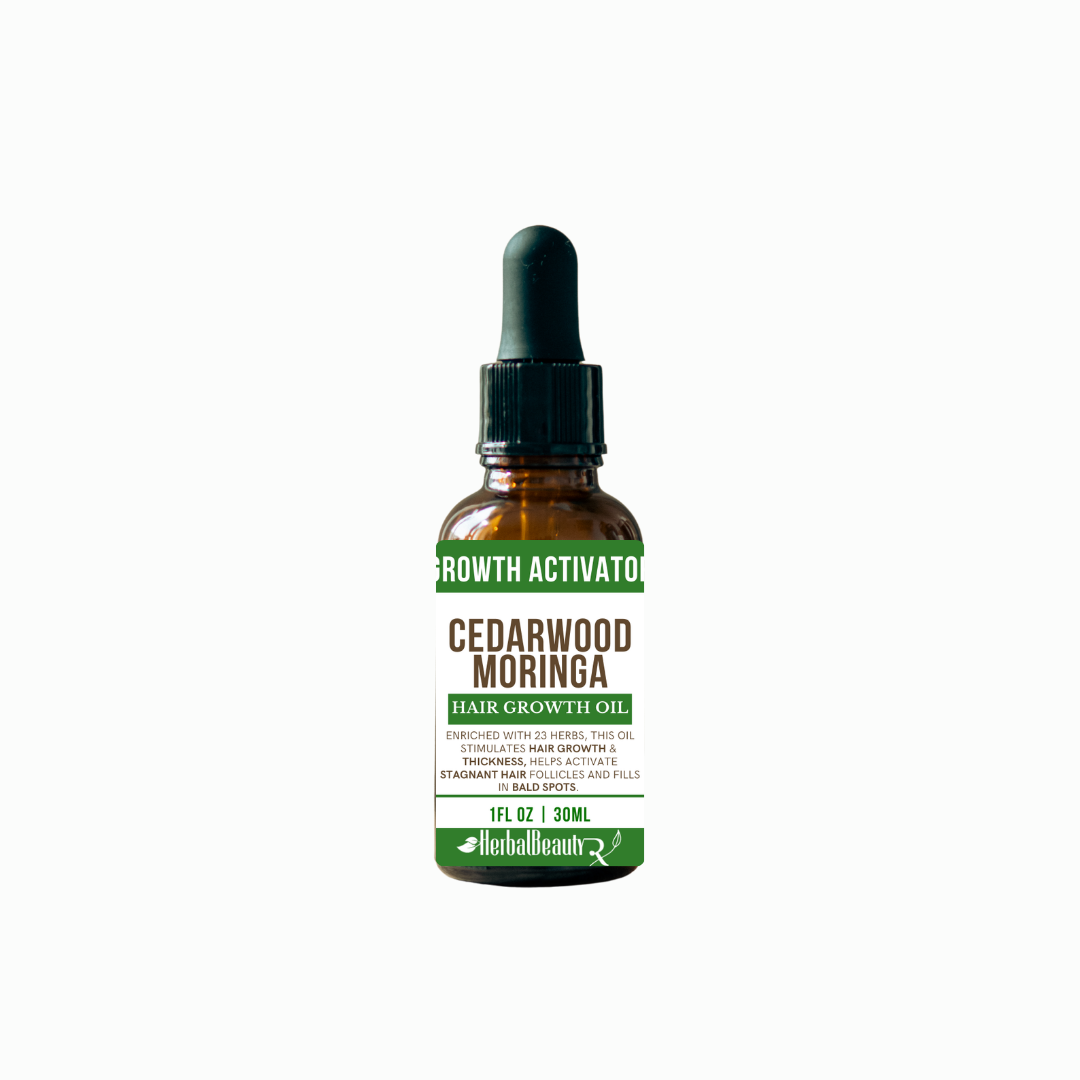 Cedarwood Moringa Hair Growth Oil herbalbeautyrx