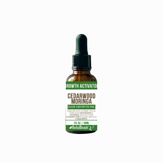 Cedarwood Moringa Hair Growth Oil herbalbeautyrx