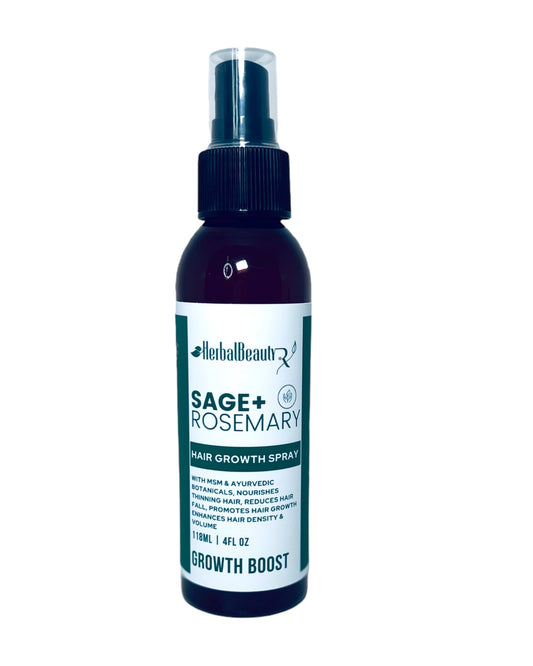Sage + Rosemary Hair Growth Spray - Natural Care for Thinning Hair 
